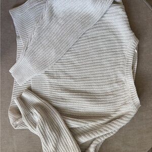 Urban Outfitters Cream Ribbed Crewneck Sweater